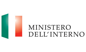 Logo ufficiale del Ministero dell'Interno, l'istituzione responsabile dell'amministrazione civile e della pubblica sicurezza.